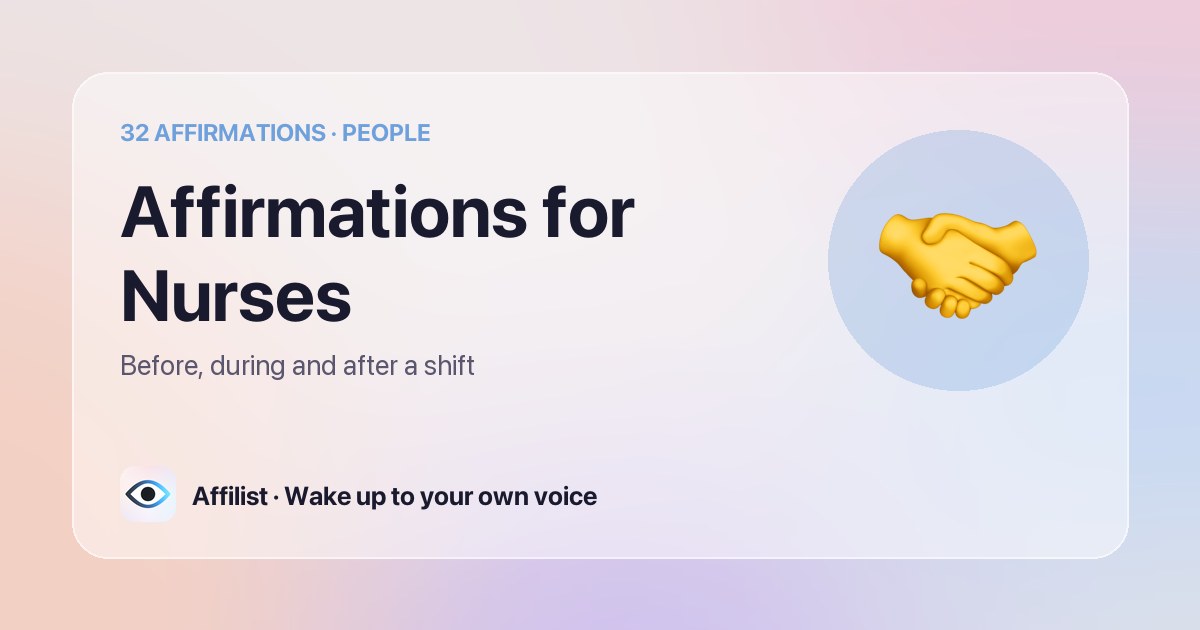 Affirmations by topic