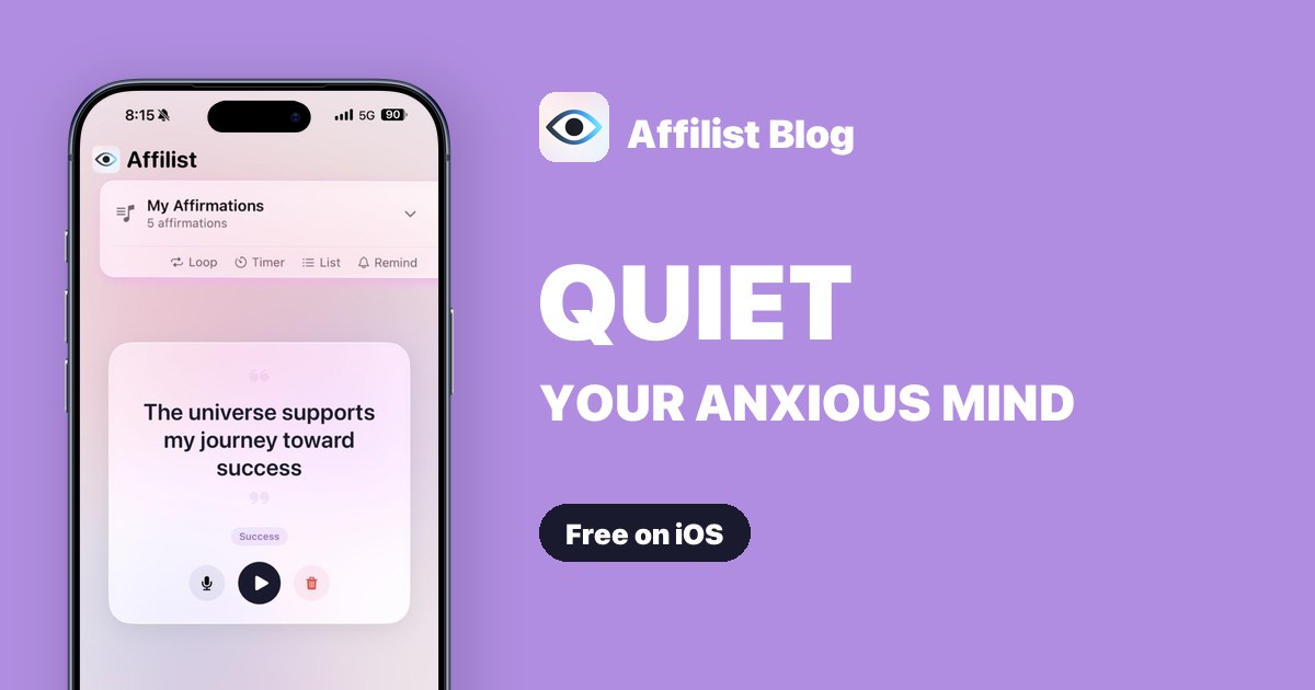 Calming affirmations for anxiety — Affilist