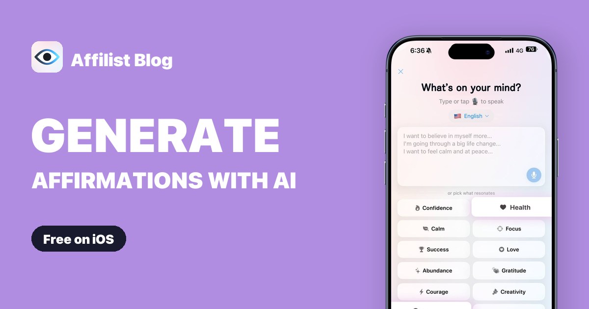 AI affirmation generator — Affilist