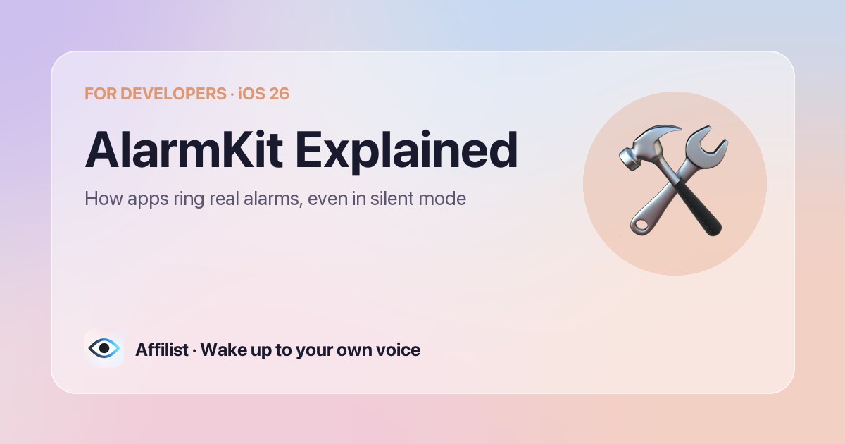 AlarmKit Explained — Affilist