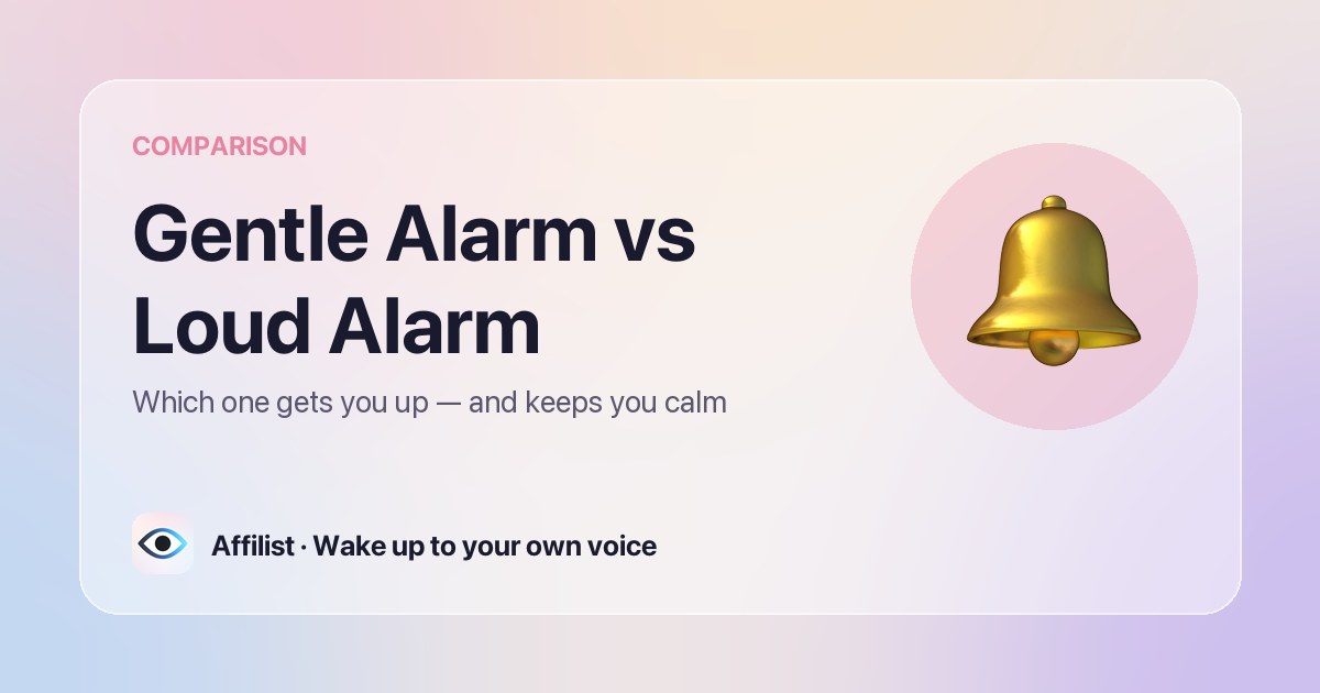 Gentle Alarm vs Loud Alarm — Affilist