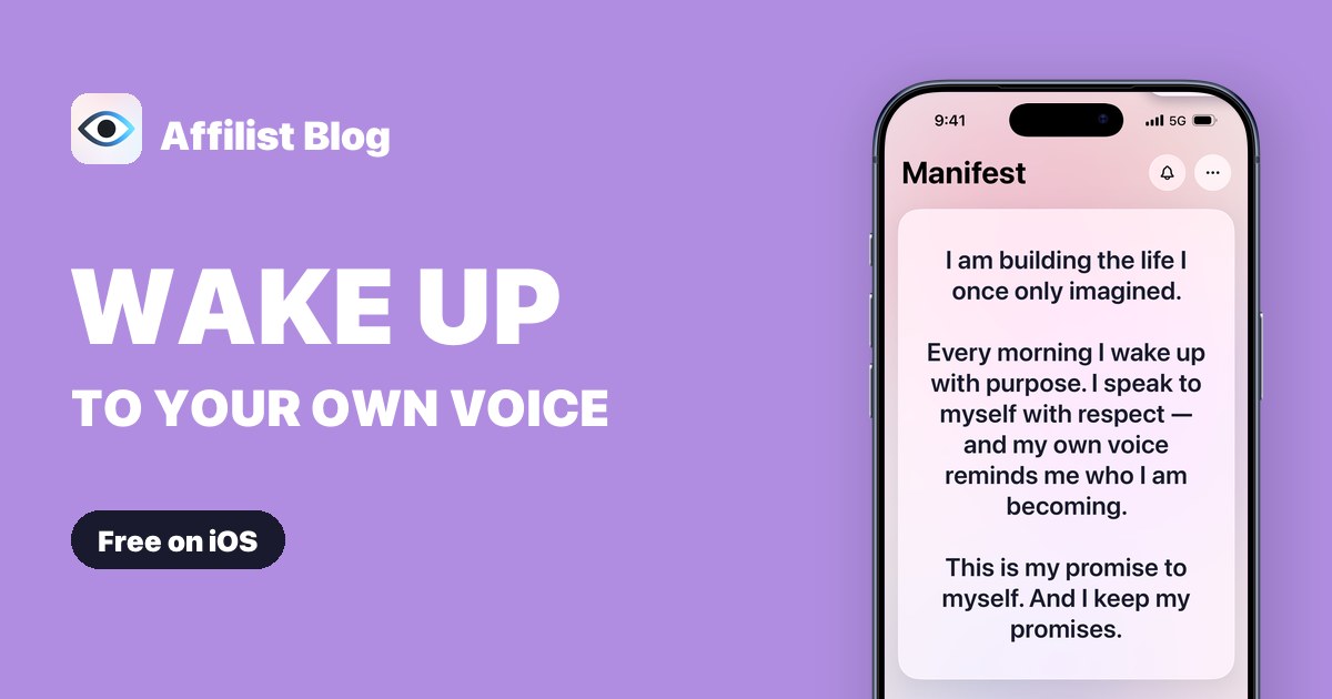 Wake-up alarm that rings with your own voice — Affilist